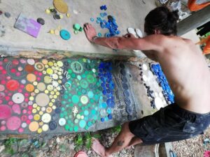 Mosaic production Koh Seh 2019 By MCC volunteers